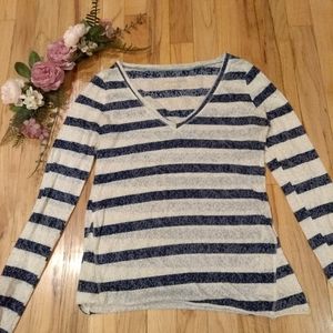 Striped long sleeve top